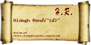 Hidegh Renátó névjegykártya