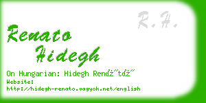 renato hidegh business card